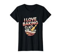 I Love Baking Fouet Rouleau à pâtisserie Bol à mélanger T-Shirt Graphique avec Valeur