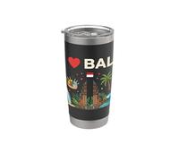 I Love Bali Indonésie Voyage Vacances Gobelet isotherme en acier inoxydable double paroi