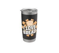 I Love Bread - Blé Gluten Food Toast Bread Gobelet isotherme en acier inoxydable double paroi
