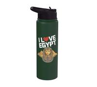 I Love Egypt Pharaon Pyramid Tribute Stainless Steel Insulated Water Bottle