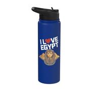 I Love Egypt Pharaon Pyramid Tribute Stainless Steel Insulated Water Bottle