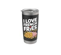 I Love French Fries Délicieux Snack Fun Gobelet isotherme en acier inoxydable double paroi