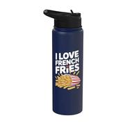 I Love French Fries Délicieux Snack Fun Stainless Steel Insulated Water Bottle
