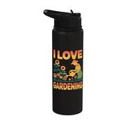 I Love Gardening Nature Lover Soin des plantes Stainless Steel Insulated Water Bottle