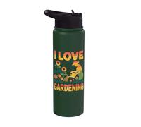 I Love Gardening Nature Lover Soin des plantes Stainless Steel Insulated Water Bottle