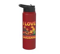 I Love Gardening Nature Lover Soin des plantes Stainless Steel Insulated Water Bottle