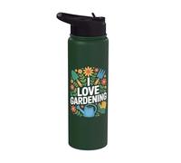 I Love Gardening Nature Outils floraux Stainless Steel Insulated Water Bottle