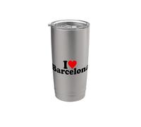 I LOVE HEART BARCELONE ESPAGNE CATALOGNE Gobelet isotherme en acier inoxydable double paroi