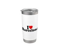 I LOVE HEART BARCELONE ESPAGNE CATALOGNE Gobelet isotherme en acier inoxydable double paroi
