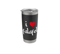 I Love (Heart) Falafel Middle East Food Végétarien Houmous Gobelet isotherme en acier inoxydable double paroi