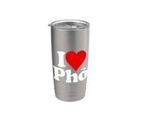 I LOVE HEART PHO NOODLES SOUPE VIETNAMIENNE Gobelet isotherme en acier inoxydable double paroi