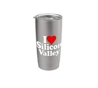 I LOVE HEART SILION VALLEY SV CALIFORNIA Gobelet isotherme en acier inoxydable double paroi
