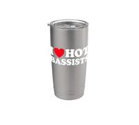 I Love Hot Bassists Fan de guitariste de rock Gobelet isotherme en acier inoxydable double paroi