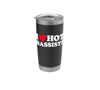 I Love Hot Bassists Fan de guitariste de rock Gobelet isotherme en acier inoxydable double paroi