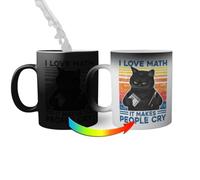 I Love Math It Makes People Cry Funny Black Cat Tasse magique de Nouveauté amusantes 330ml