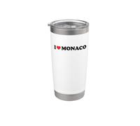 I Love Monaco Vacation Monte Carlo Côte d'Azur Voyage Gobelet isotherme en acier inoxydable double paroi
