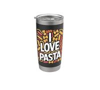 I Love Pasta Noodles Food Fun Gobelet isotherme en acier inoxydable double paroi