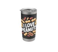 I Love Peanuts Peanut Lover Déclaration amusante Gobelet isotherme en acier inoxydable double paroi