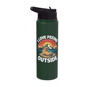 I Love Peeing Outdoor Bottes de randonnée Coucher de soleil Stainless Steel Insulated Water Bottle