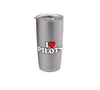 I Love Pilots Gobelet isotherme en acier inoxydable double paroi