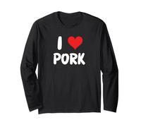 I Love Pork - Cœur - Barbecue pour Porc - Nourriture pour Barbecue Manche Longue