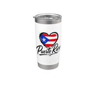 I Love Porto Rico Island PR Travel Heart Vacation Gobelet isotherme en acier inoxydable double paroi