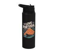 I Love Portugal Mosaïque Bateau Nature Stainless Steel Insulated Water Bottle