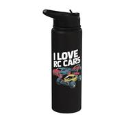 I Love RC Cars Racing Adventure Thème Stainless Steel Insulated Water Bottle