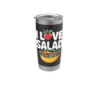 I Love Saladier Fun Healthy Food Veggie Art Gobelet isotherme en acier inoxydable double paroi