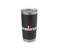 I Love Schnitzel, I Heart Schnitzel Gobelet isotherme en acier inoxydable double paroi