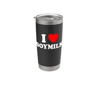 I Love Soymilk Éventail de base de lait de soja végétalien Gobelet isotherme en acier inoxydable double paroi