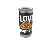 I Love Spaghetti Pâtes Nouilles Fun Gobelet isotherme en acier inoxydable double paroi