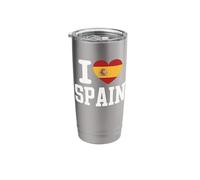 I Love Spain Heart Flag Spanish Gobelet isotherme en acier inoxydable double paroi