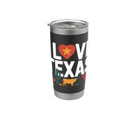 I Love Texas Cactus Plate-forme d'huile pour bovins Gobelet isotherme en acier inoxydable double paroi