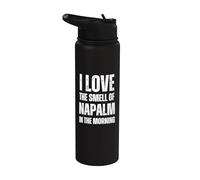 I Love The Smell Of Napalm In The Morning - Funny Sarcastic Stainless Steel Insulated Water Bottle