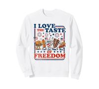 I Love The Taste of Freedom Mascottes Vintage American Foods Sweatshirt