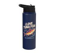 I Love Thon Fish Enthusiast Passion Stainless Steel Insulated Water Bottle
