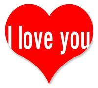 I Love You - 10x9cm - Sticker/Autocollant