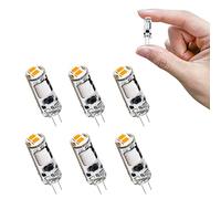 I-SHUNFA Ampoules LED G4,0.6W Blanc Chaud 3000K,70LM AC/DC 12V,Lot de 6 | Équivalent 10W Lampe Halogène,Économie à Culot à Broches,Non Dimmable pour Cuisine