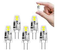 I-SHUNFA Ampoules LED G4,Blanc Froid 6000K,AC/DC 12V 1.2W 120LM,Lot de 5 | Remplacement pour 10W-15W Halogènes,Pas Dimmable,Petites Ampoule pour Hotte Aspirante,Cuisine