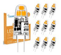 I-SHUNFA G4 LED Ampoule,AC/DC 12V,120LM Blanc Chaud 3000K,1.2W,10er Pack | Non Dimmable Lampe,Remplacement 15W Ampoule Halogène,Pas de Scintillement