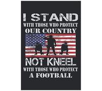 I Stand For The Flag To Support Military And Police: Undated Daily Planner: One Page Per Day, Daily Organizer, To Do List (6" X 9")