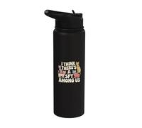 I Think There Is A Spy Among Us | Drôle Chat Chaton Art Memes Stainless Steel Insulated Water Bottle
