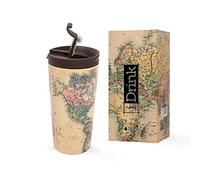 I-TOTAL I-Drink - Mug Thermique En Acier Double Paroi 500 ml Décoré (Maps)