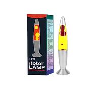 I-TOTAL® - Lampe à lave LED avec résistance chauffe cire, sans ampoule (ROUGE, BASE ARGENT, CIRE BLANCHE)