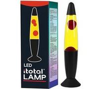 I-TOTAL - Lampe à lave LED avec résistance chauffe cire, sans ampoule (ROUGE, BASE NOIRE, CIRE BLANCHE