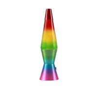 I-TOTAL® - Lampe à lave LED - Design moderne avec effet bulles fluides, basse consommation, lumière LED intégrée, 37 cm (RAINBOW)