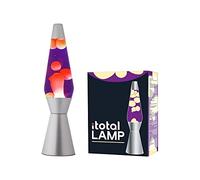 ITotal XL1799 Lampe à Lave 36 cm avec Base Argentée, Liquide Violet et Cire Jaune