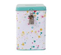 I-TOTAL® - Tirelire drôle avec cadenas et clés/Porte-monnaie en métal avec fermeture (BULLES)