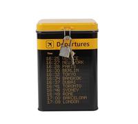 I-TOTAL® - Tirelire drôle avec Cadenas et clés/Porte-Monnaie en métal avec Fermeture (DEPARTURES)